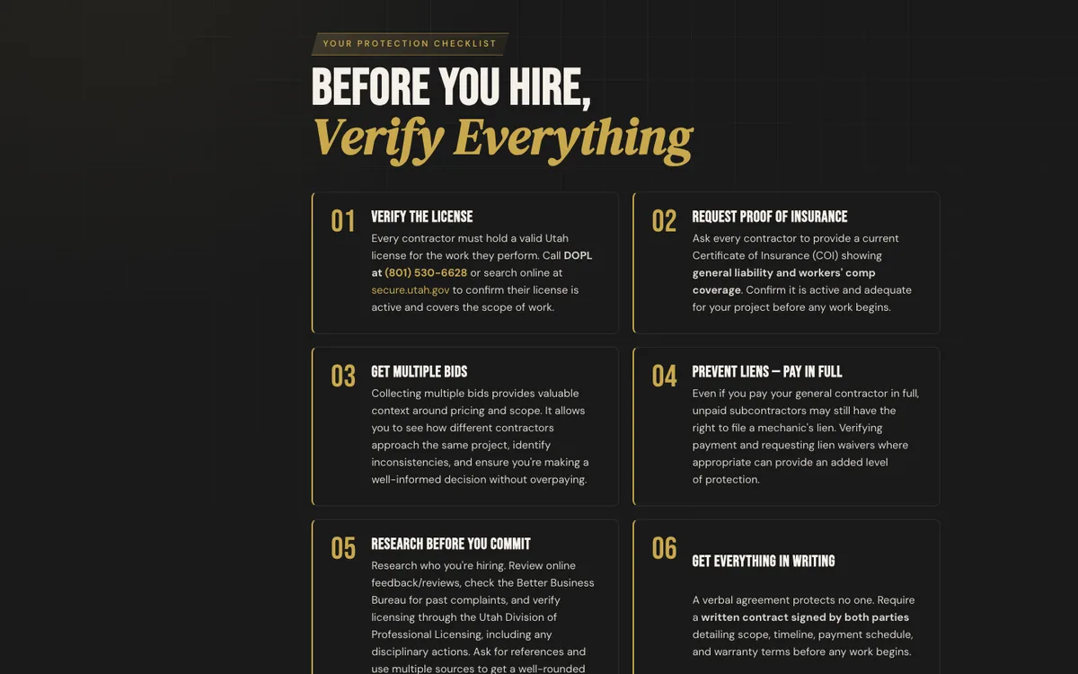 Bri's Trusted Trades hiring due-diligence checklist